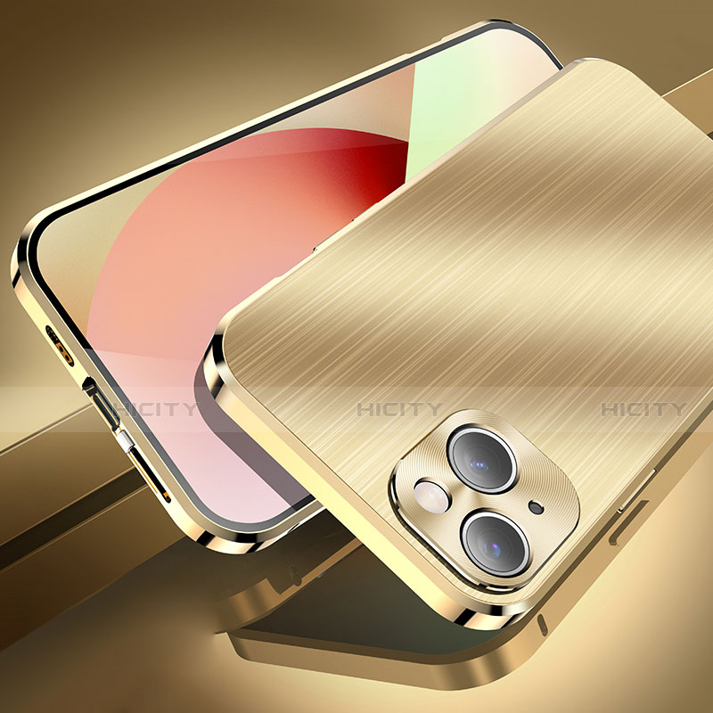 Apple iPhone 14用ケース 高級感 手触り良い アルミメタル 製の金属製 カバー M06 アップル 