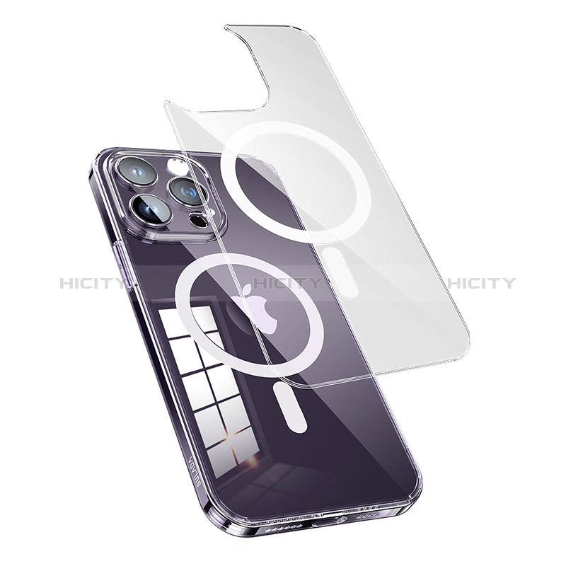 Apple iPhone 14 Plus用極薄ソフトケース シリコンケース 耐衝撃 全面保護 クリア透明 カバー Mag-Safe 磁気 Magnetic LD1 アップル 