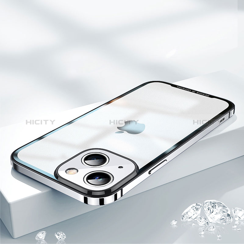 Apple iPhone 14 Plus用ケース 高級感 手触り良い メタル兼プラスチック バンパー QC2 アップル 