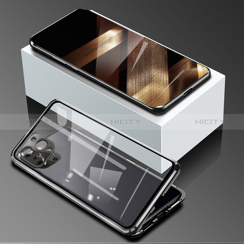 Apple iPhone 14 Pro用ケース 高級感 手触り良い アルミメタル 製の金属製 360度 フルカバーバンパー 鏡面 カバー アップル 