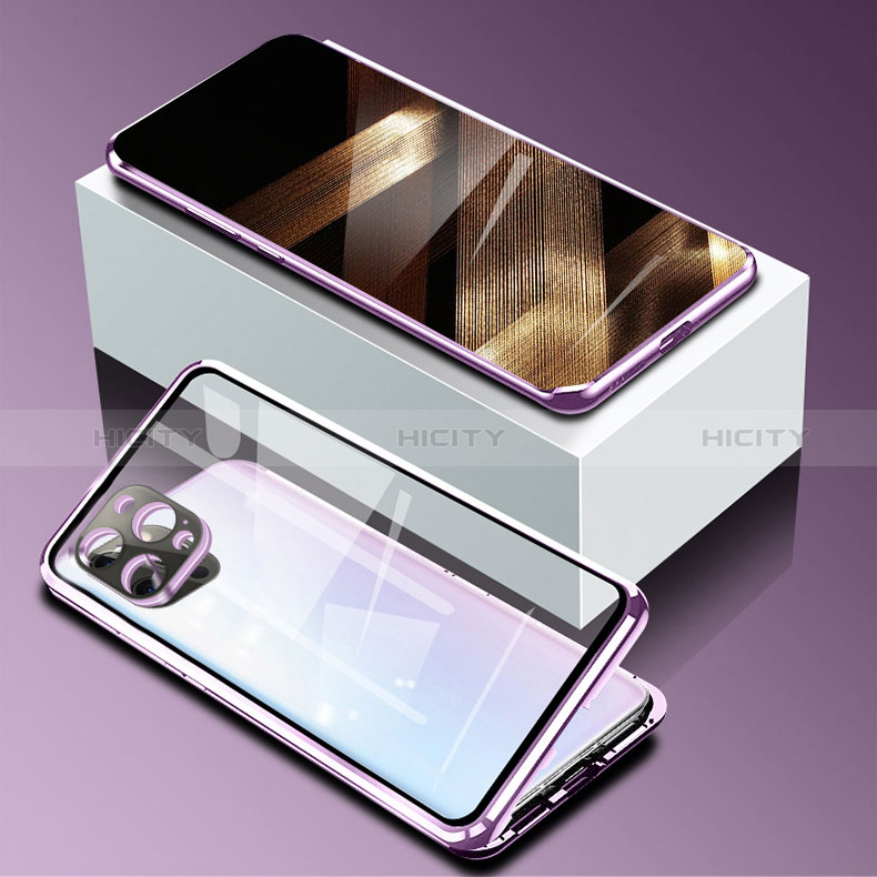 Apple iPhone 14 Pro用ケース 高級感 手触り良い アルミメタル 製の金属製 360度 フルカバーバンパー 鏡面 カバー アップル 
