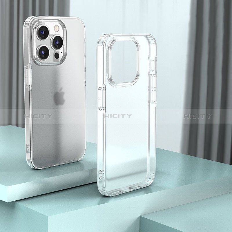Apple iPhone 14 Pro用ハイブリットバンパーケース 透明 プラスチック カバー QC1 アップル 