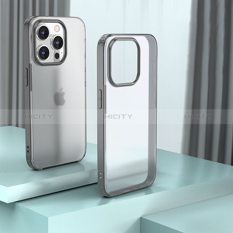 Apple iPhone 14 Pro用ハイブリットバンパーケース クリア透明 プラスチック カバー QC1 アップル 