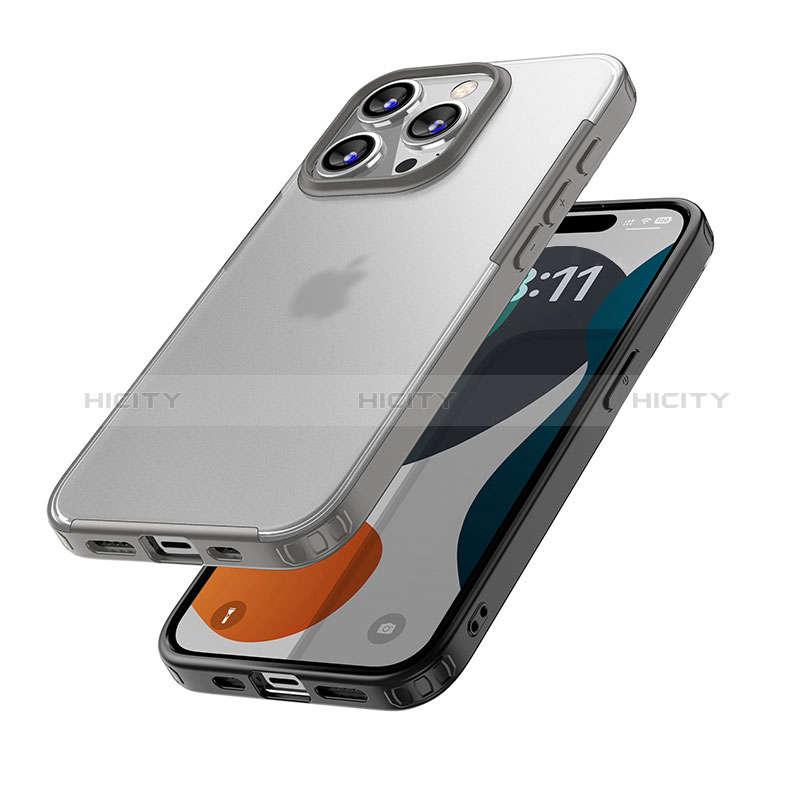 Apple iPhone 14 Pro用ハイブリットバンパーケース 透明 プラスチック カバー QC1 アップル 