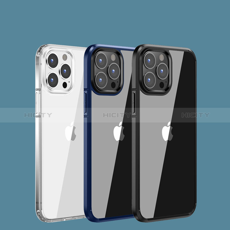 Apple iPhone 14 Pro用ハイブリットバンパーケース 透明 プラスチック カバー QC3 アップル 