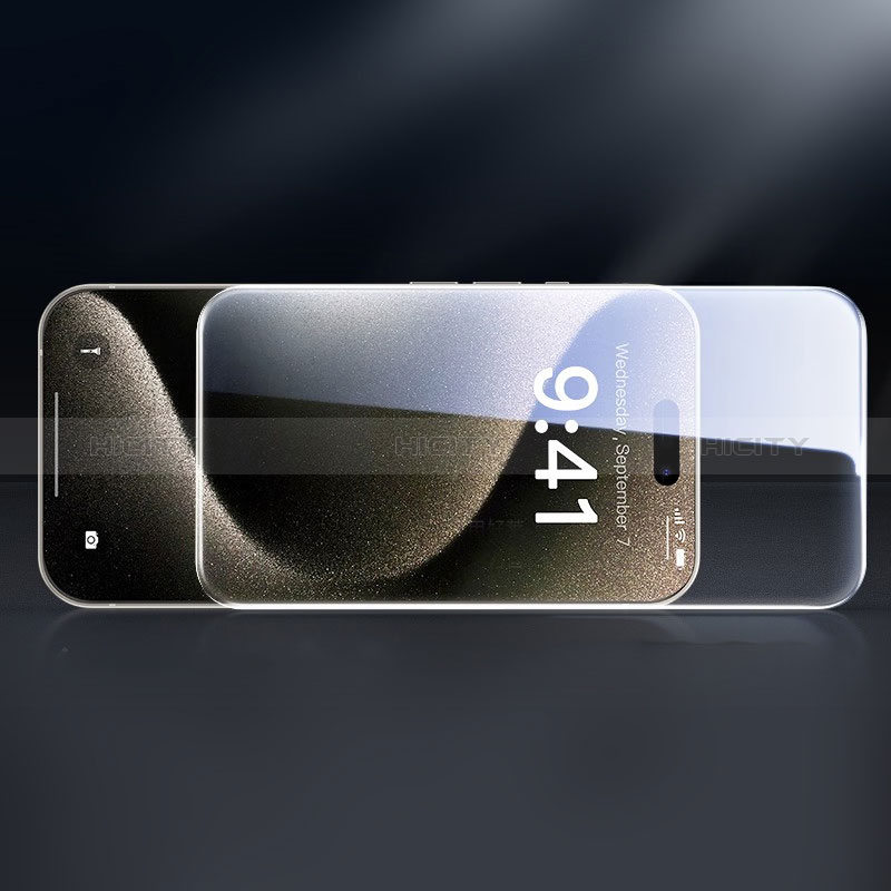 Apple iPhone 14 Pro用強化ガラス フル液晶保護フィルム U05 アップル ブラック