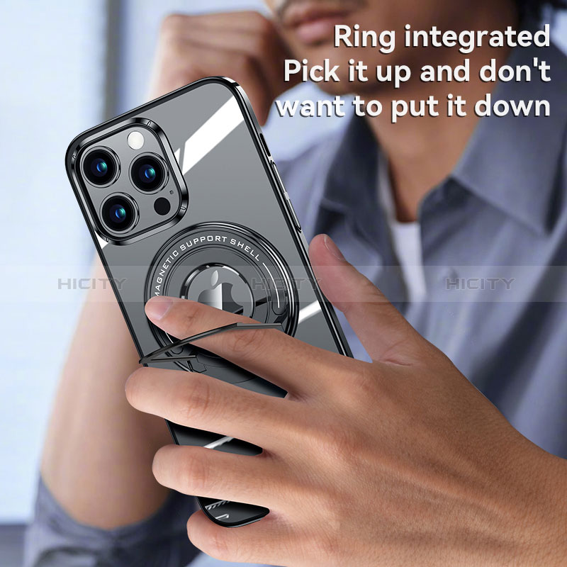 Apple iPhone 14 Pro Max用極薄ソフトケース シリコンケース 耐衝撃 全面保護 クリア透明 カバー Mag-Safe 磁気 Magnetic AC1 アップル 