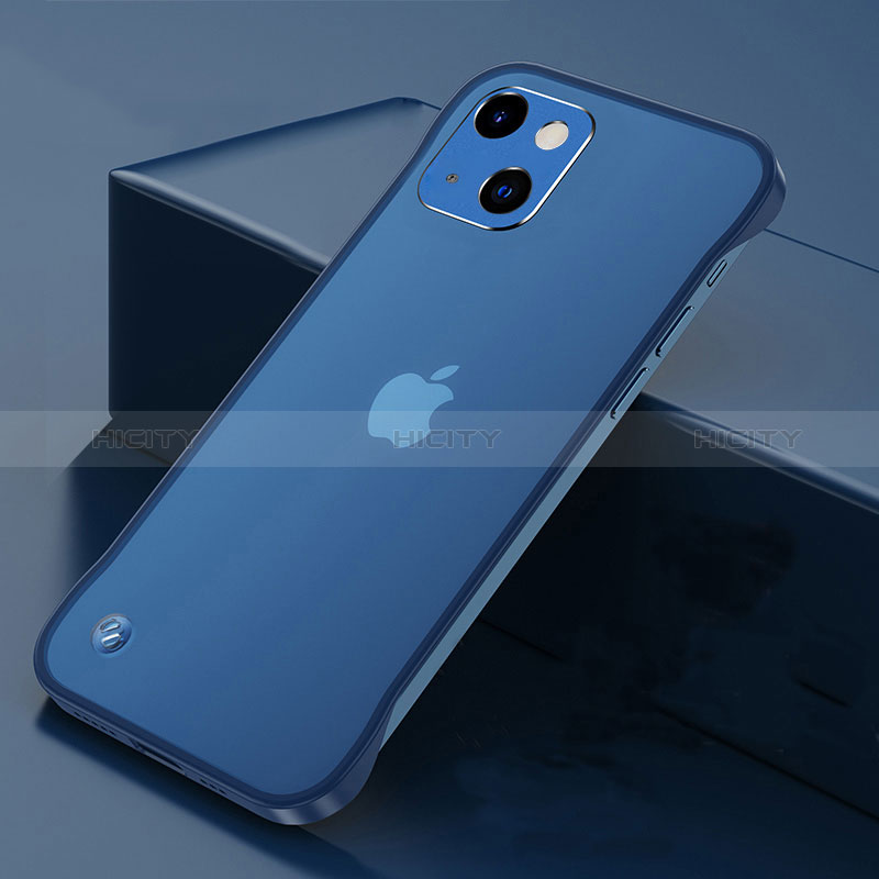 Apple iPhone 15用ハードカバー クリスタル クリア透明 H06 アップル ネイビー