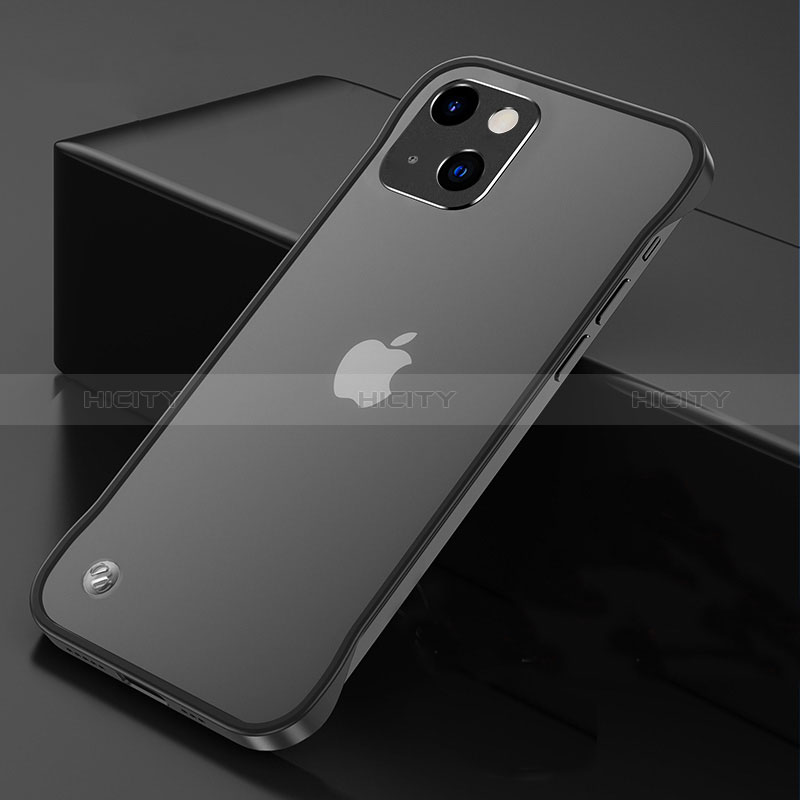Apple iPhone 15用ハードカバー クリスタル クリア透明 H06 アップル ブラック