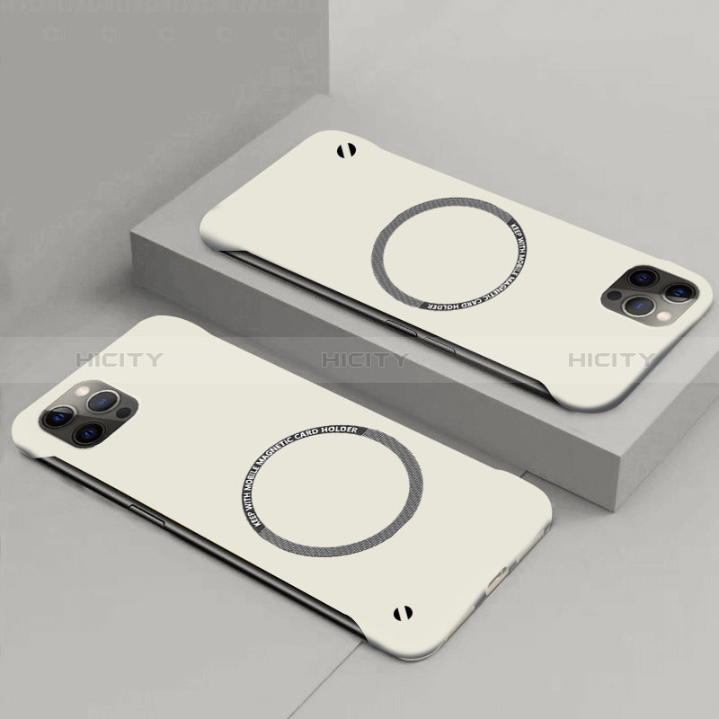 Apple iPhone 15用ハードケース プラスチック 質感もマット カバー Mag-Safe 磁気 Magnetic P01 アップル ホワイト