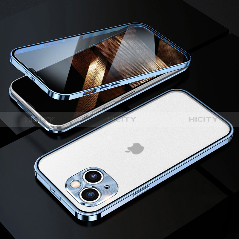 Apple iPhone 15用ケース 高級感 手触り良い アルミメタル 製の金属製 360度 フルカバーバンパー 鏡面 カバー M10 アップル 