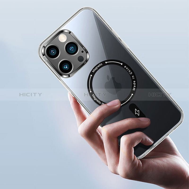 Apple iPhone 15用極薄ソフトケース シリコンケース 耐衝撃 全面保護 クリア透明 カバー Mag-Safe 磁気 Magnetic TB1 アップル 