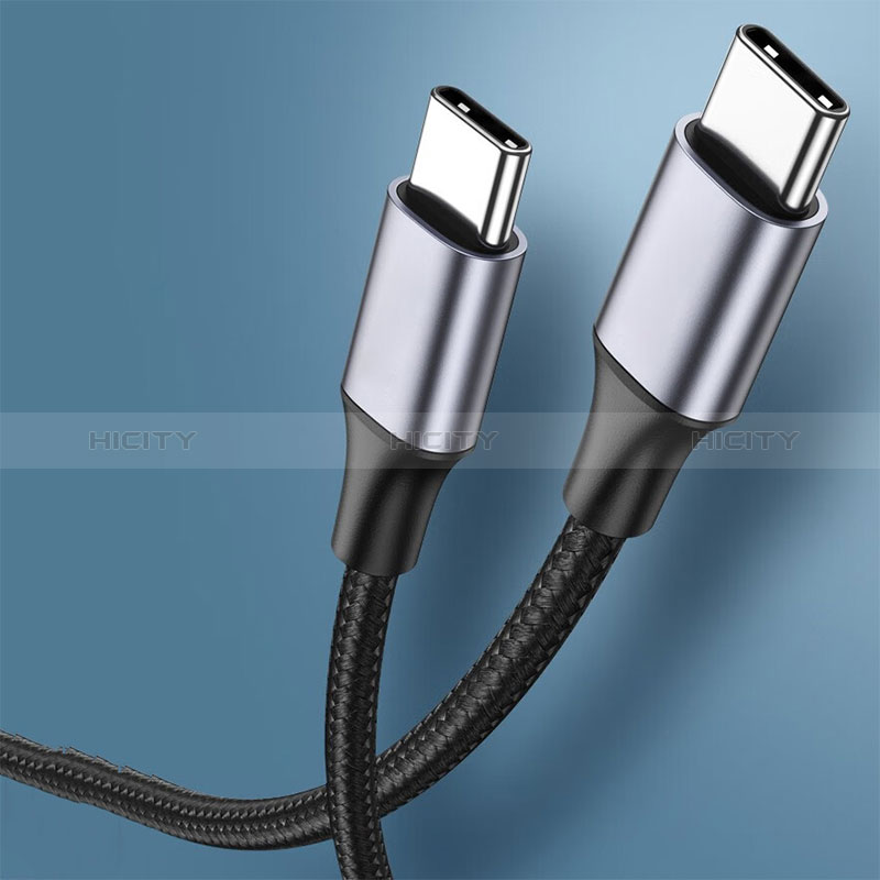 Apple iPhone 15 Plus用Type-C USB-C to Type-C USB-C アクティブ変換ケーブルアダプタ 60W アップル ダークグレー