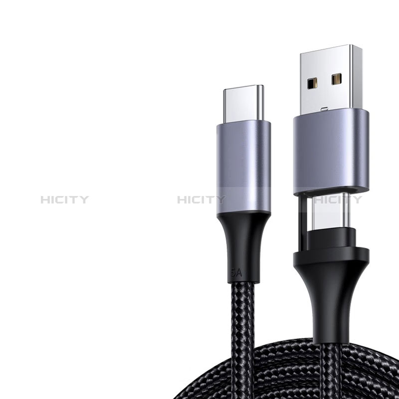 Apple iPhone 15 Plus用Type-C USB-C to Type-C USB-C アクティブ変換ケーブルアダプタ 100W H01 アップル ダークグレー