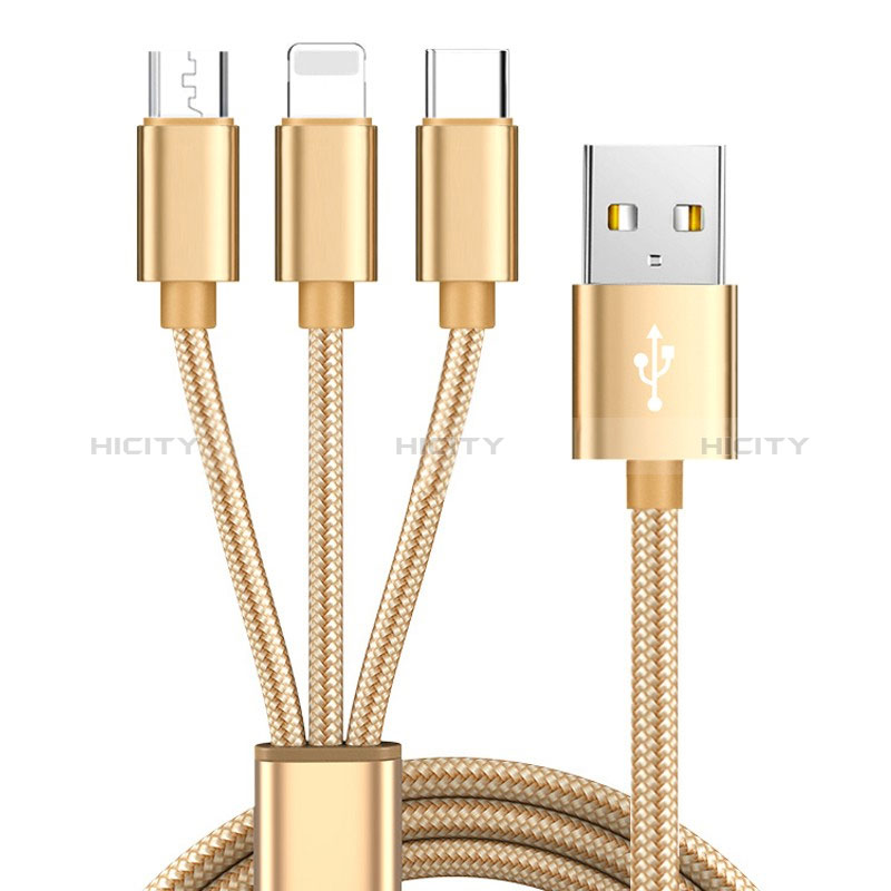 Apple iPhone 15 Plus用Lightning USBケーブル 充電ケーブル Android Micro USB Type-C 3A H03 アップル 