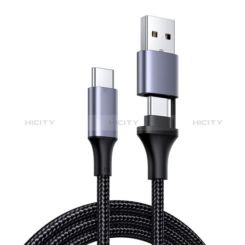 Apple iPhone 15 Pro用Type-C USB-C to Type-C USB-C アクティブ変換ケーブルアダプタ 100W H01 アップル ダークグレー