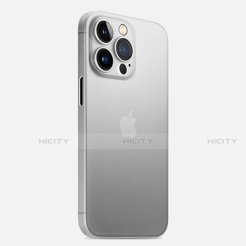 Apple iPhone 15 Pro用極薄ケース クリア透明 プラスチック 質感もマットU02 アップル ホワイト