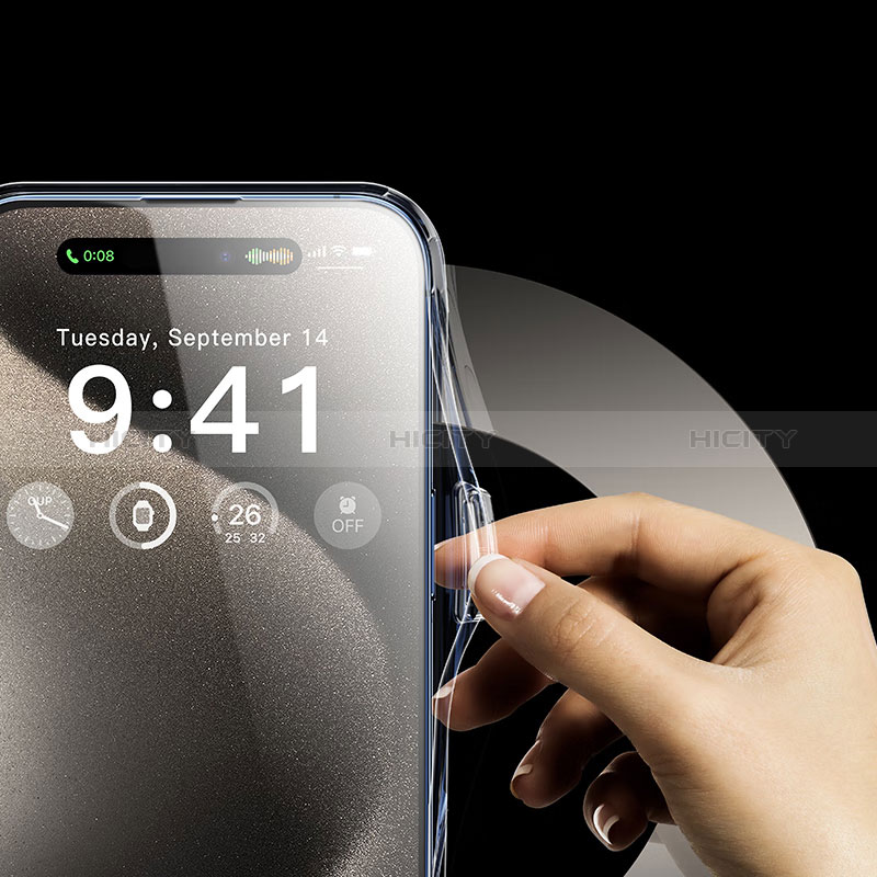 Apple iPhone 15 Pro用極薄ソフトケース シリコンケース 耐衝撃 全面保護 クリア透明 Mag-Safe 磁気 Magneticンド液晶保護フィルム アップル クリア