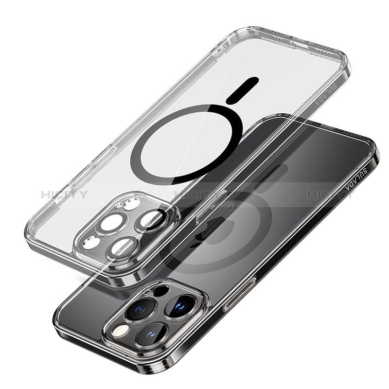 Apple iPhone 15 Pro用極薄ソフトケース シリコンケース 耐衝撃 全面保護 クリア透明 カバー Mag-Safe 磁気 Magnetic LD1 アップル 