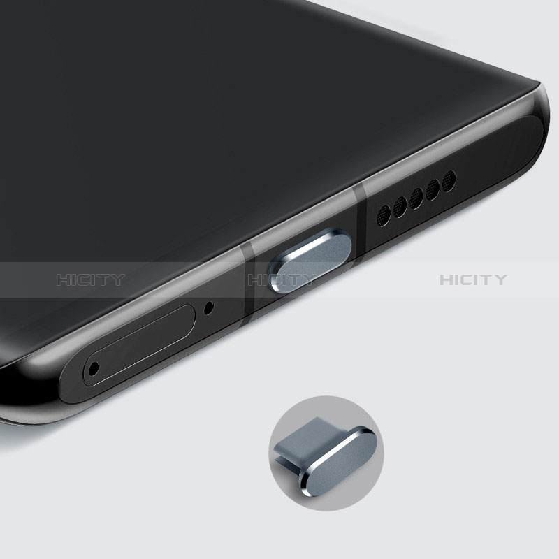 Apple iPhone 15 Pro用アンチ ダスト プラグ キャップ ストッパー USB-C Android Type-Cユニバーサル H08 アップル ダークグレー