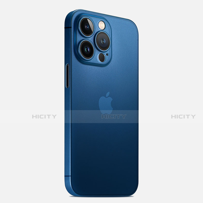 Apple iPhone 15 Pro Max用極薄ケース クリア透明 プラスチック 質感もマットU02 アップル ネイビー