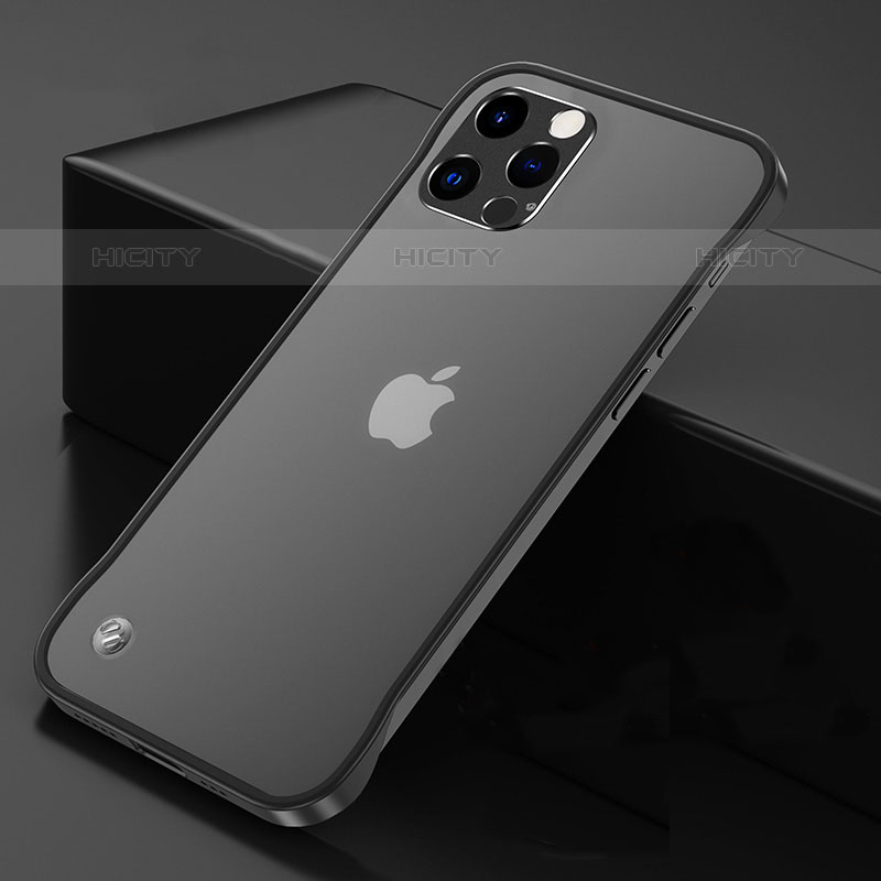 Apple iPhone 15 Pro Max用ハードカバー クリスタル クリア透明 H07 アップル ブラック