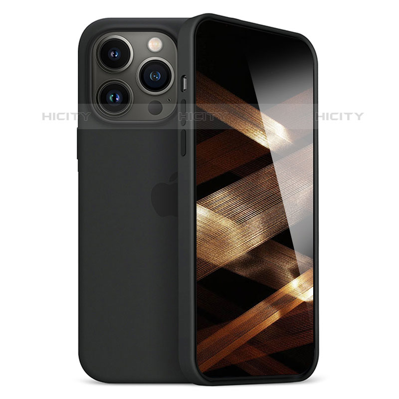 Apple iPhone 15 Pro Max用極薄ソフトケース シリコンケース 耐衝撃 全面保護 S05 アップル ブラック