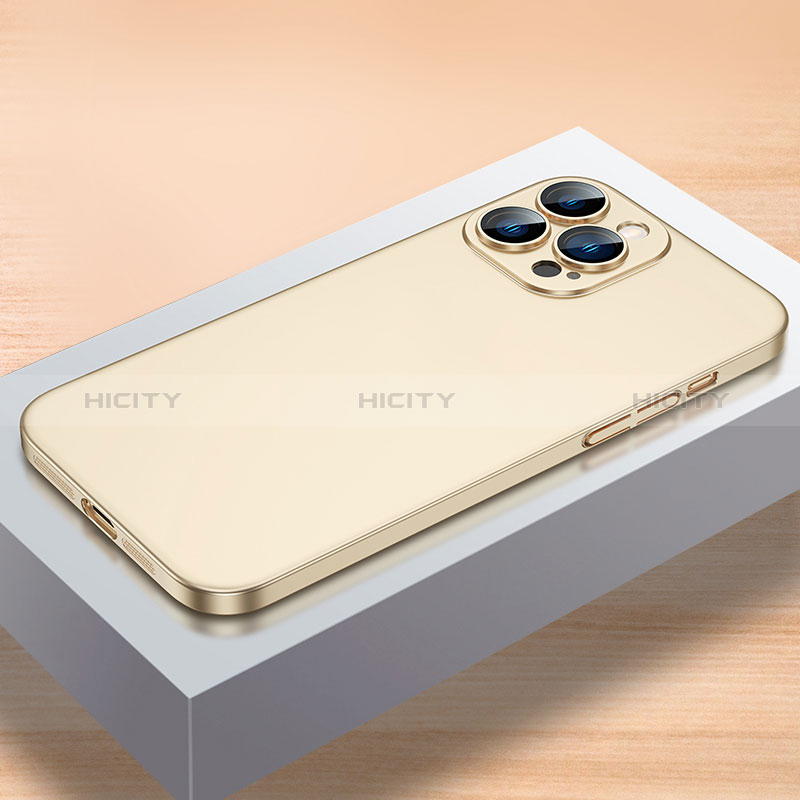 Apple iPhone 15 Pro Max用ハードケース プラスチック 質感もマット カバー QC1 アップル ゴールド