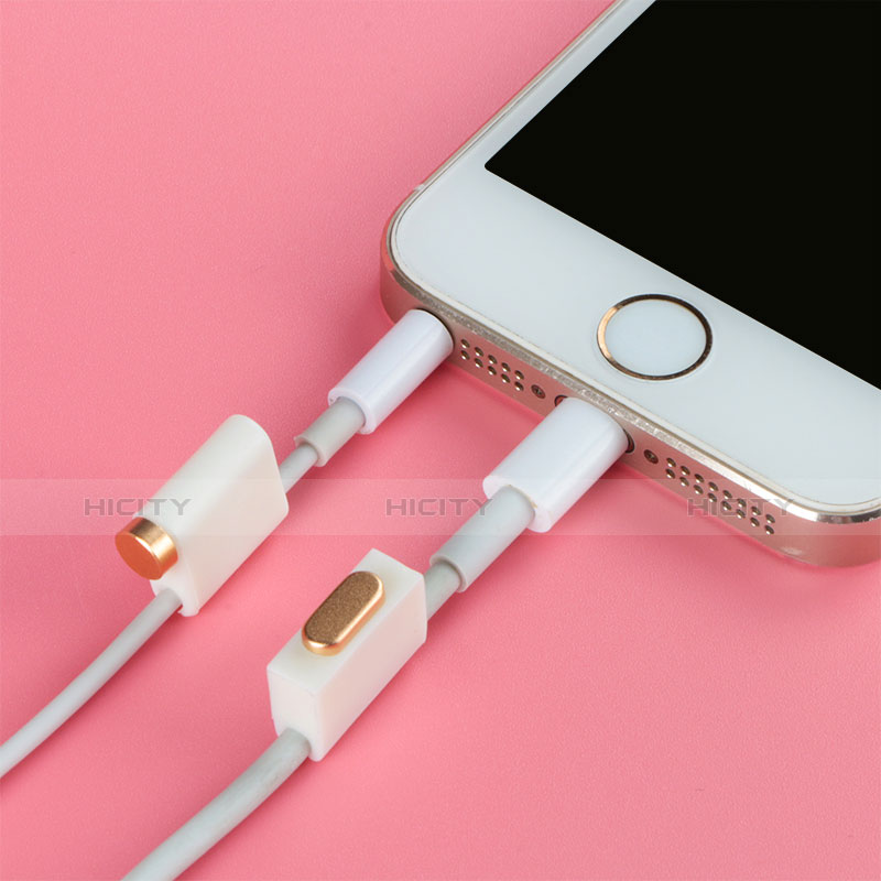 Apple iPhone 5C用アンチ ダスト プラグ キャップ ストッパー Lightning USB J05 アップル ホワイト