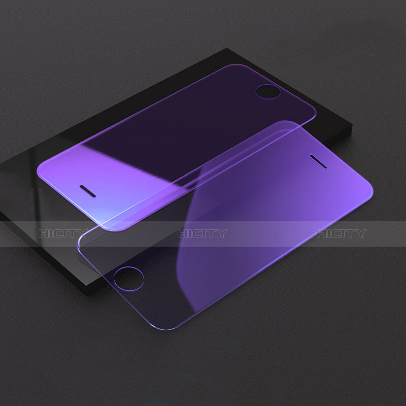 Apple iPhone 5S用アンチグレア ブルーライト 強化ガラス 液晶保護フィルム B04 アップル ネイビー
