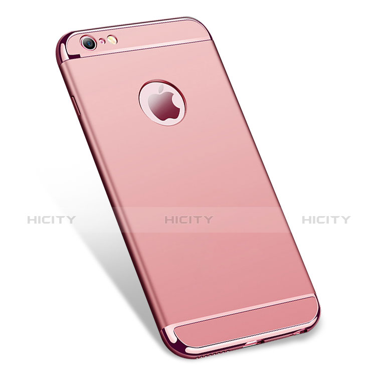 Apple iPhone 6用ケース 高級感 手触り良い メタル兼プラスチック バンパー アップル ピンク