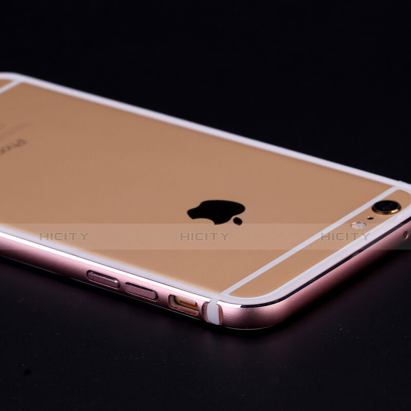 Apple iPhone 6用ケース 高級感 手触り良い アルミメタル 製の金属製 バンパー アップル ローズゴールド