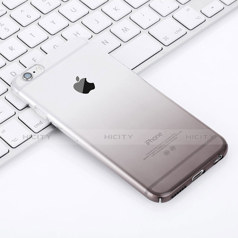 Apple iPhone 6用極薄ソフトケース グラデーション 勾配色 クリア透明 Z01 アップル グレー