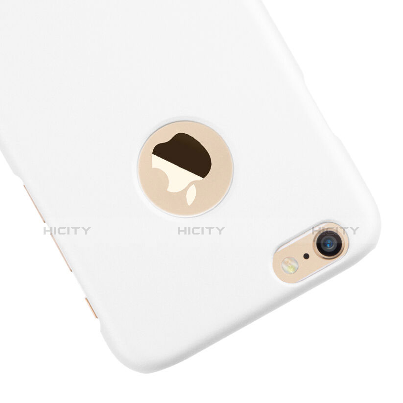 Apple iPhone 6用ハードケース プラスチック 質感もマット ロゴを表示します アップル ホワイト