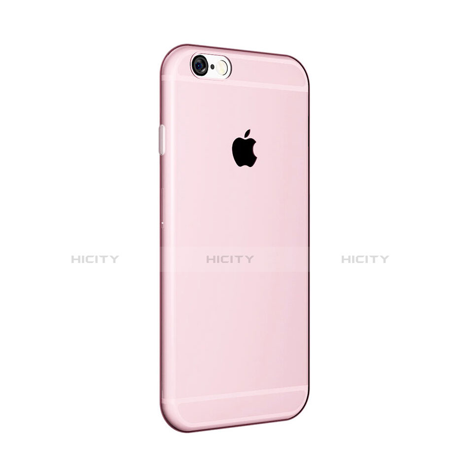 Apple iPhone 6用極薄ソフトケース クリア透明 シリコンケース 耐衝撃 全面保護 アップル ピンク