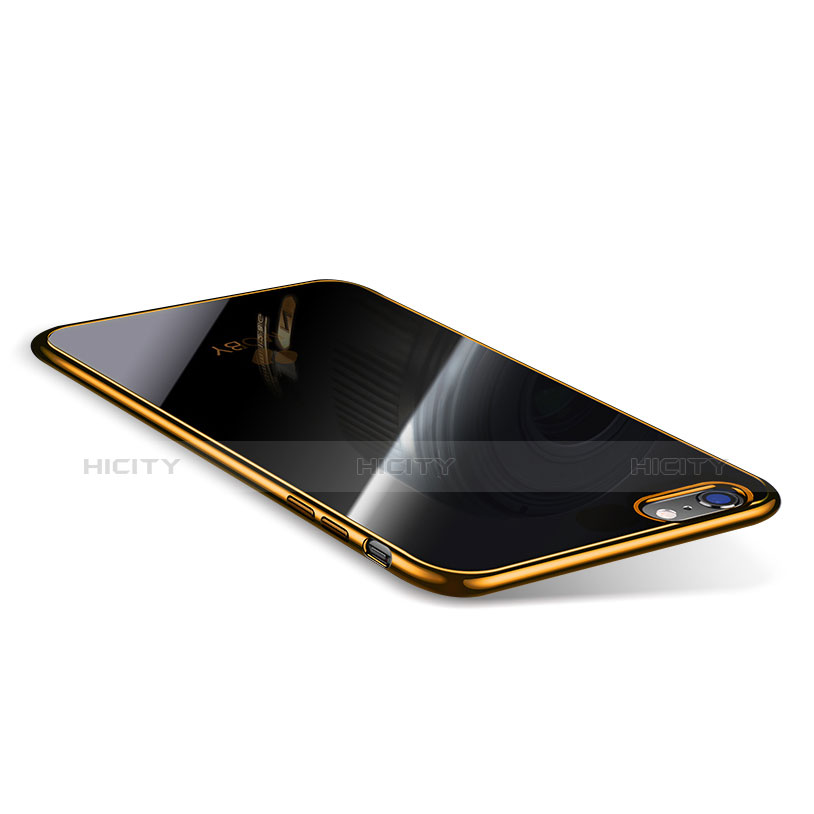 Apple iPhone 6 Plus用極薄ソフトケース シリコンケース 耐衝撃 全面保護 クリア透明 T08 アップル ゴールド
