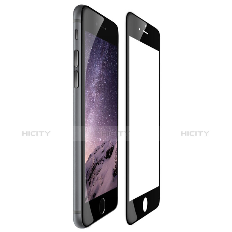 Apple iPhone 6 Plus用強化ガラス フル液晶保護フィルム F03 アップル ブラック