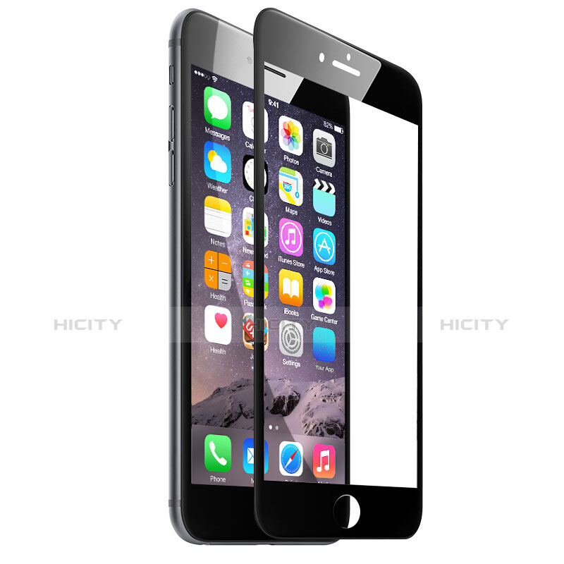 Apple iPhone 6 Plus用強化ガラス フル液晶保護フィルム F03 アップル ブラック