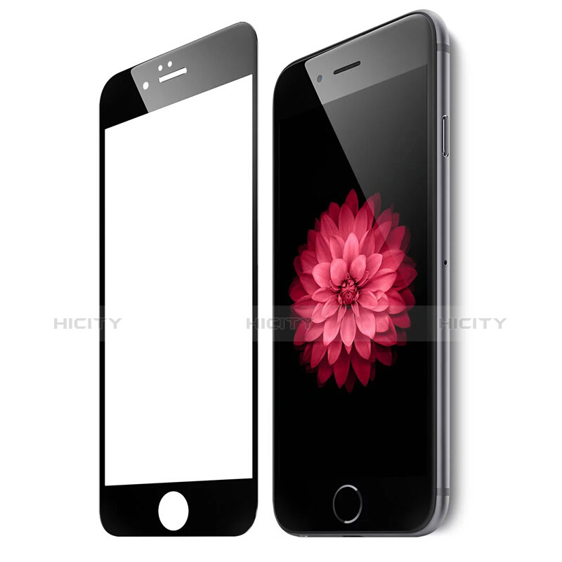 Apple iPhone 6 Plus用強化ガラス フル液晶保護フィルム F03 アップル ブラック