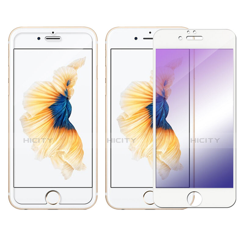 Apple iPhone 6 Plus用強化ガラス フル液晶保護フィルム F05 アップル ホワイト