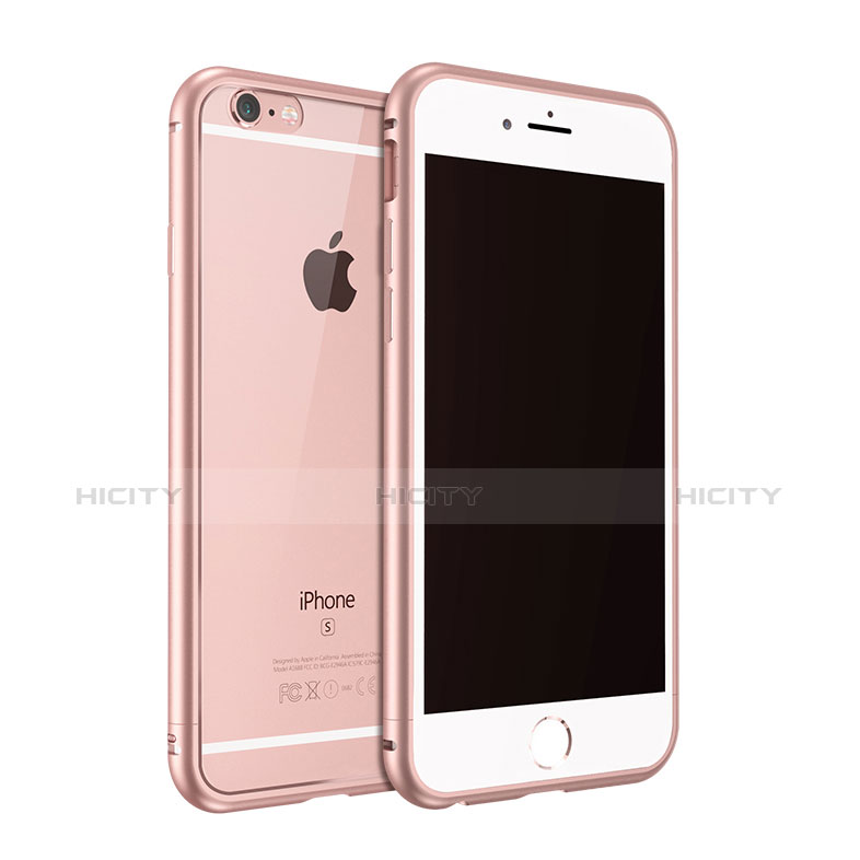 Apple iPhone 6S用ケース 高級感 手触り良い アルミメタル 製の金属製 バンパー アップル ローズゴールド