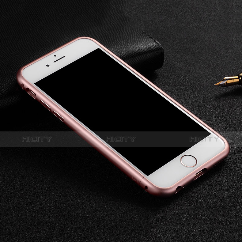 Apple iPhone 6S用ケース 高級感 手触り良い アルミメタル 製の金属製 バンパー アップル ローズゴールド