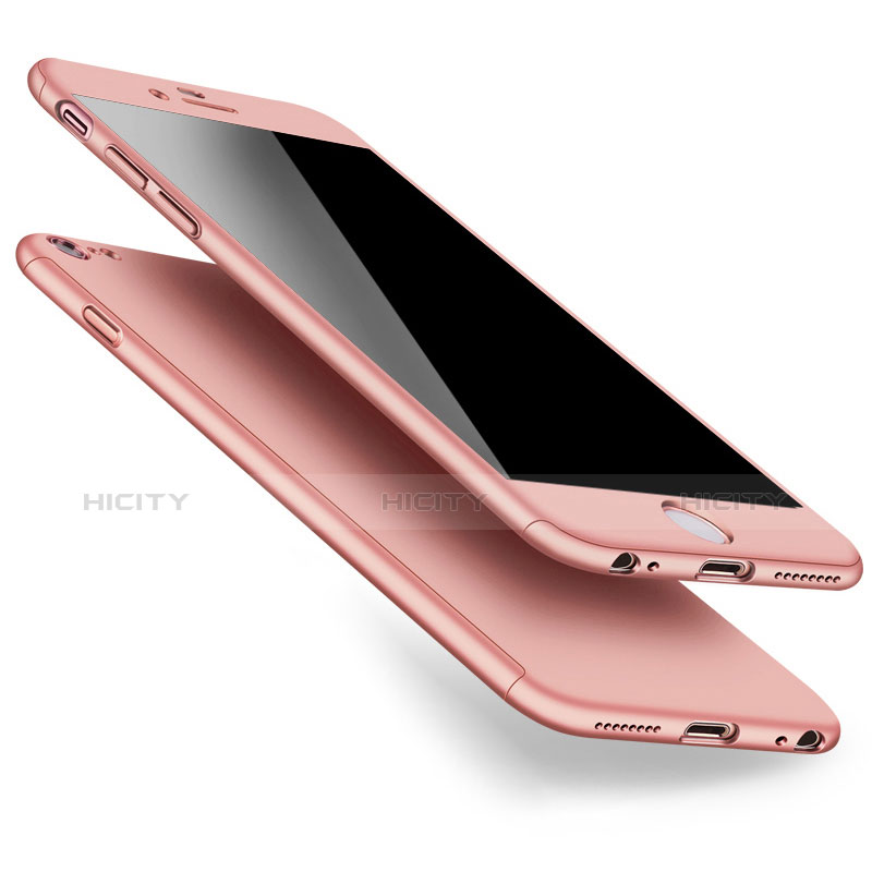 Apple iPhone 6S Plus用ハードケース プラスチック 質感もマット 前面と背面 360度 フルカバー アップル ローズゴールド