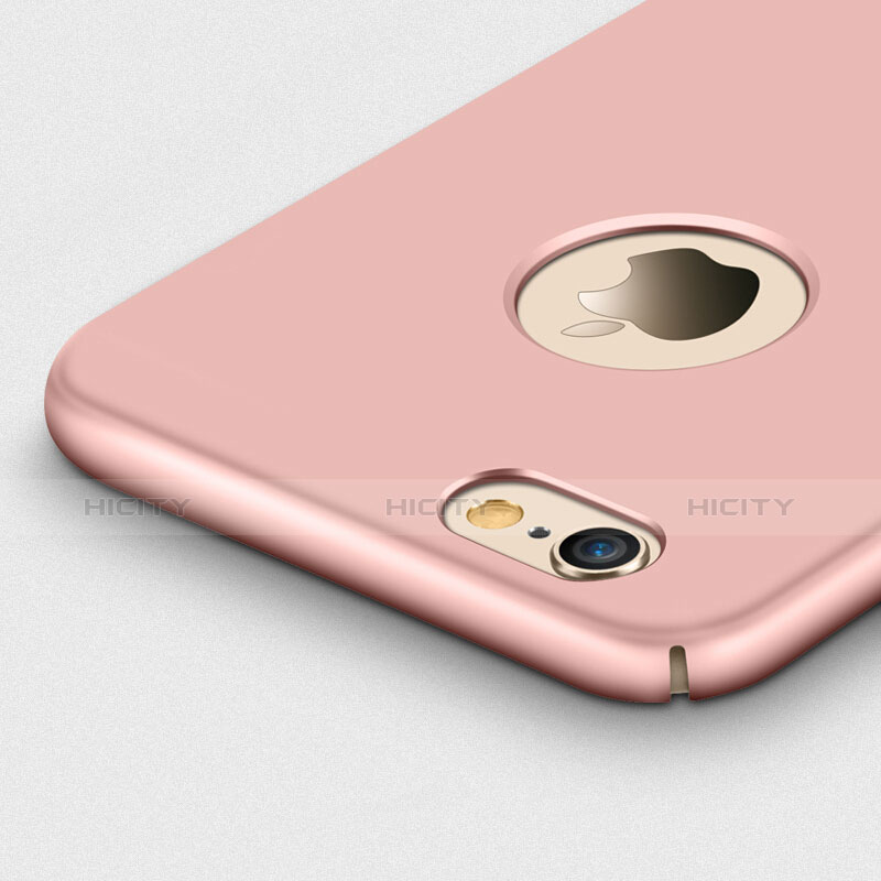 Apple iPhone 6S Plus用ハードケース プラスチック 質感もマット ロゴを表示します アンド指輪 アップル ピンク