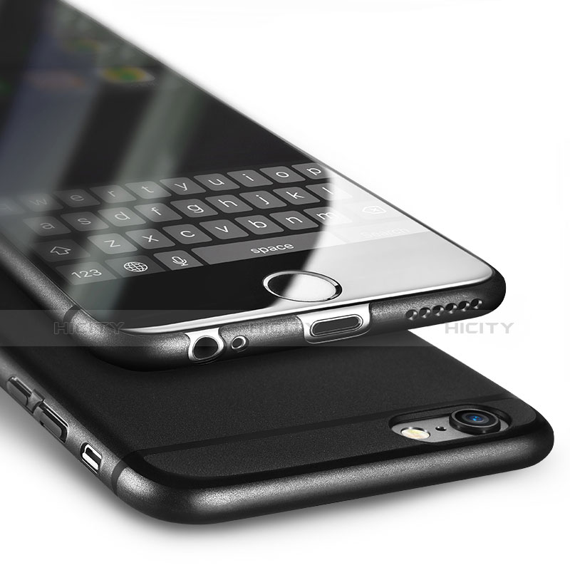 Apple iPhone 6S Plus用極薄ケース クリア プラスチック U02 アップル ブラック
