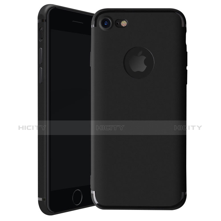 Apple iPhone 7用極薄ソフトケース シリコンケース 耐衝撃 全面保護 H01 アップル ブラック