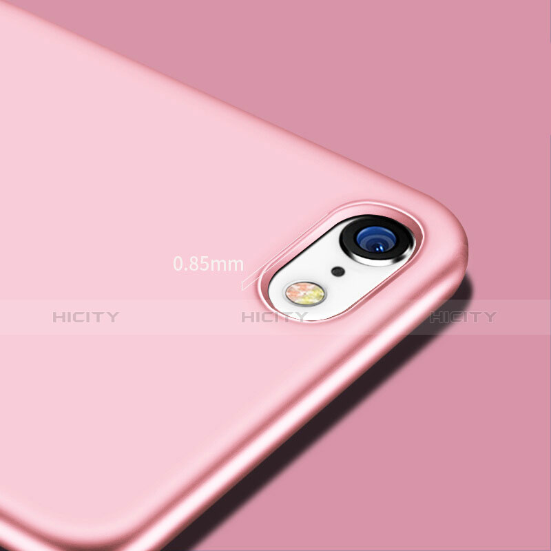 Apple iPhone 7用シリコンケース ソフトタッチラバー カバー アップル ピンク