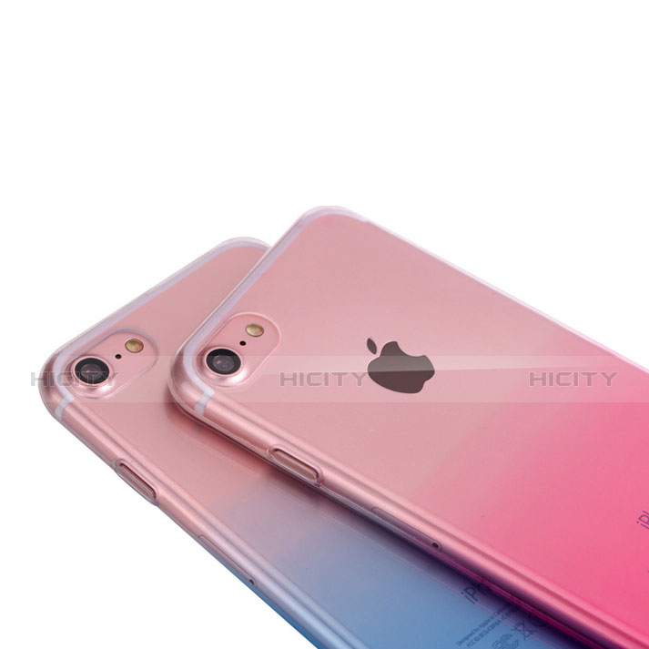 Apple iPhone 7用極薄ソフトケース グラデーション 勾配色 クリア透明 G01 アップル 