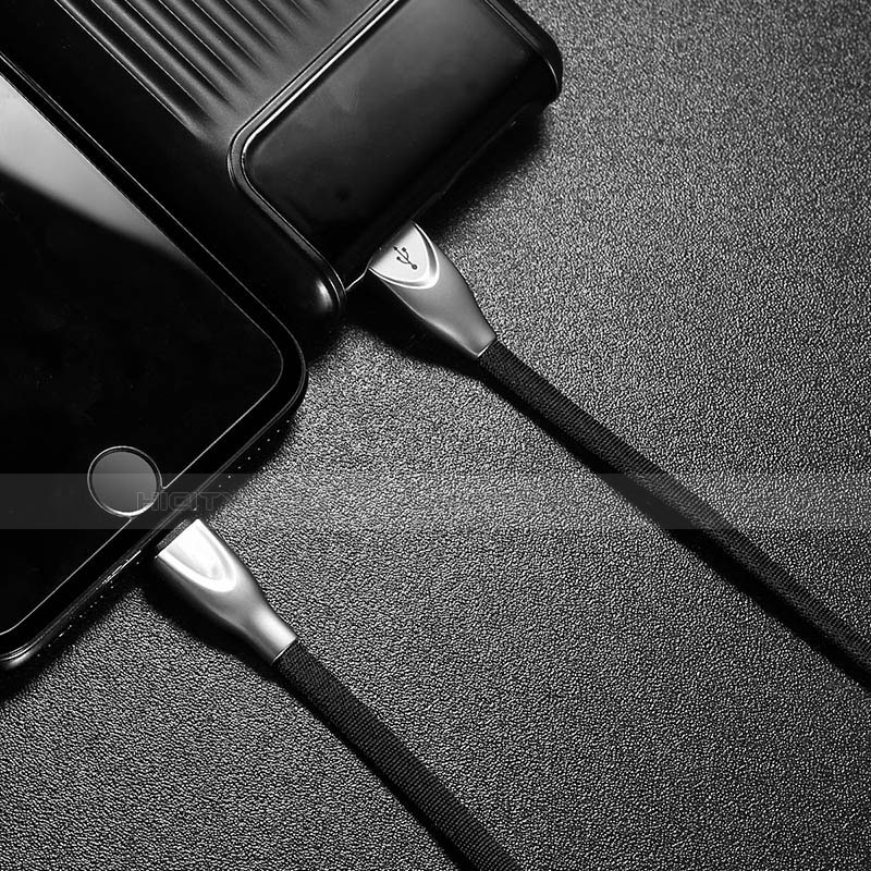 Apple iPhone 7 Plus用USBケーブル 充電ケーブル D05 アップル ブラック