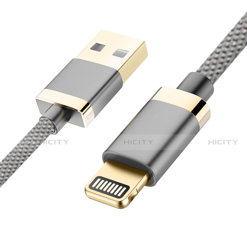 Apple iPhone 7 Plus用USBケーブル 充電ケーブル D24 アップル グレー
